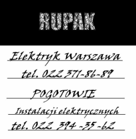 Naprawa instalacji elektrycznych-Pogotowie tel.o22 394 35 62